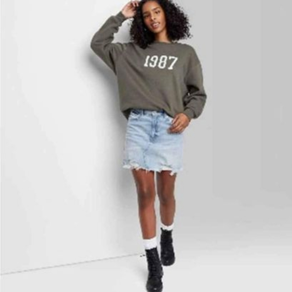 Bundle of 10 Womens Distressed Denim Skirt